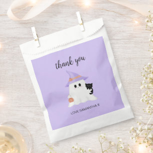 Purple Cute Ghost Halloween Party Thank You Favour Bags