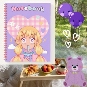 Purple Cute Girl 💜💗✨For her Notebook