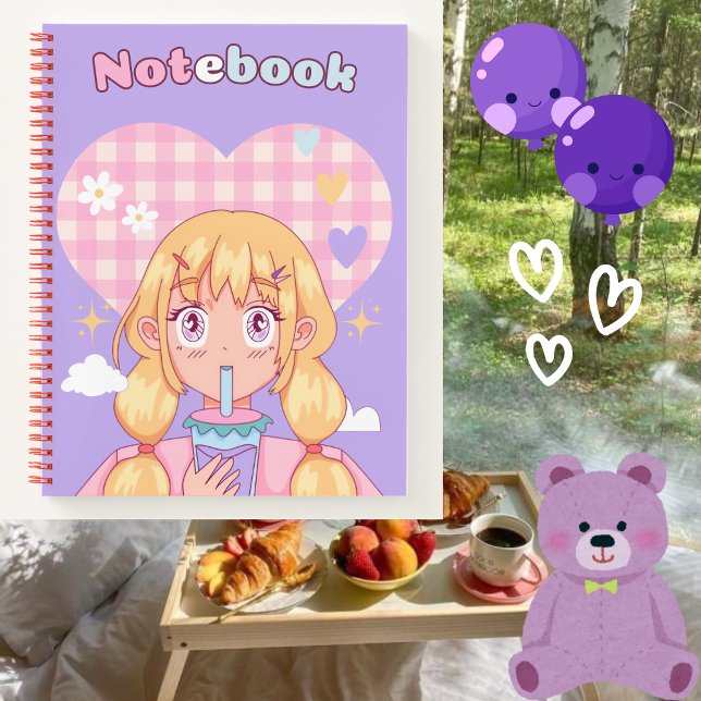 Purple Cute Girl 💜💗✨For her Notebook (Creator Uploaded)