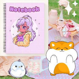 Purple cute girl 💜✨💗 notebook