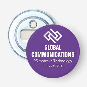 Purple Cyber Technology Computer Company Custom Bottle Opener