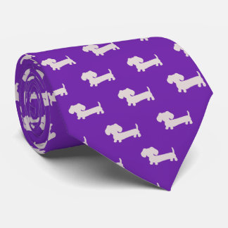 Purple Dachshund Dad Necktie – Fathers Day Gift 