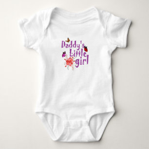 PURPLE DADDY'S LITTLE GIRL SAYING  BABY BODYSUIT