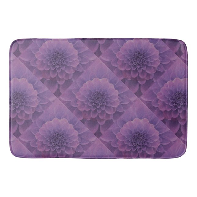Purple Dahlia Bath Mat (Front)