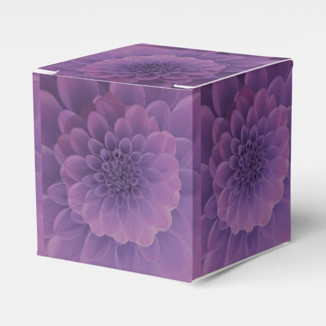 Purple Dahlia Favour Box (Front Side)