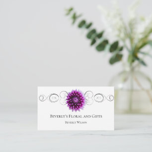 Purple Dahlia Floral Shop Business Card