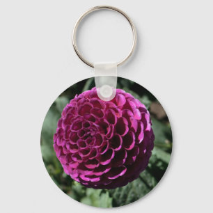 Purple Dahlia Keychain