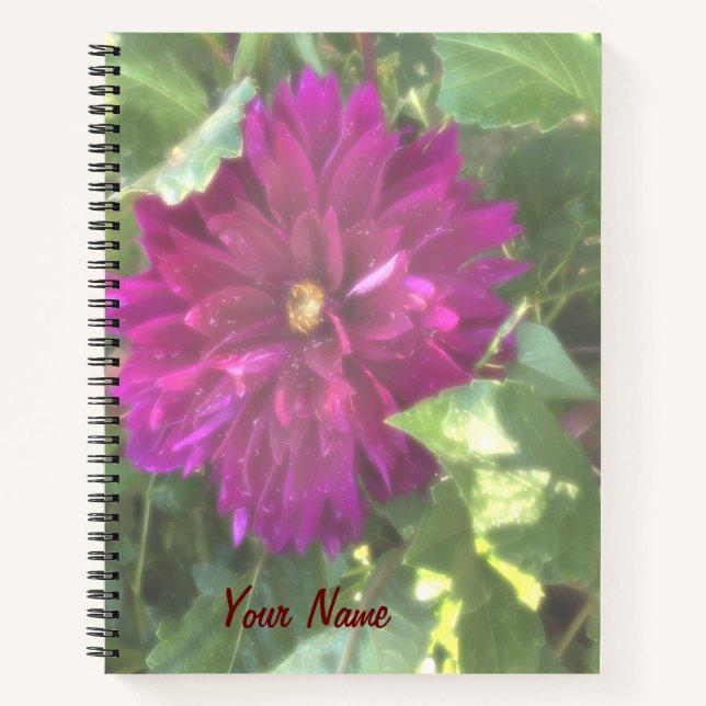 Purple Dahlia Notebook Journal (Front)