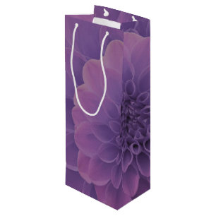 Purple Dahlia Wine Gift Bag