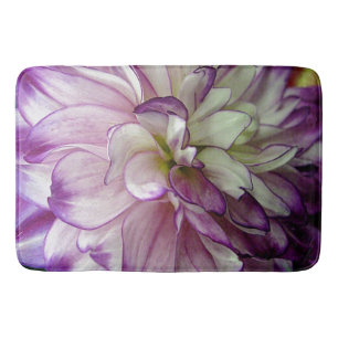 Purple Dahlias Design Bath Mat