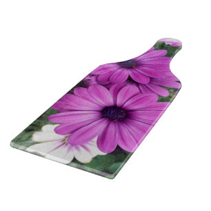 Purple daisies cutting board