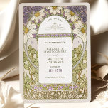 Purple Daisies Save Date Vintage Art Nouveau Mucha Invitation<br><div class="desc">Art Nouveau Vintage Daisy Save the Date wedding cards by Alphonse Mucha in a floral, romantic, and whimsical design. Victorian flourishes complement classic art deco fonts. Please enter your custom information, and you're done. If you wish to change the design further, click the blue "Customize It" button. Thank you so...</div>