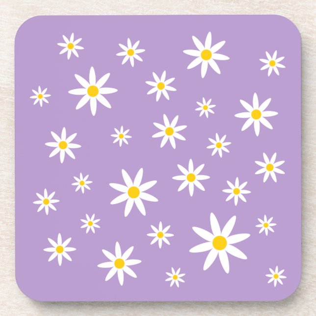 Purple Daisy Coasters (Front)