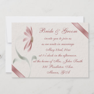 Purple Daisy Customisable Wedding Invitation