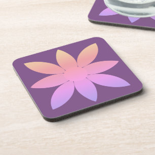 Purple daisy drink coaster set