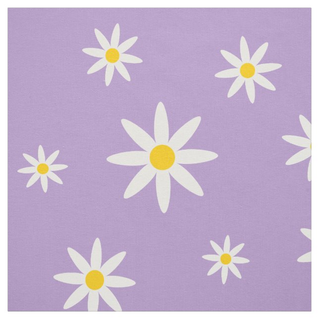 Purple Daisy Fabric (Swatch)