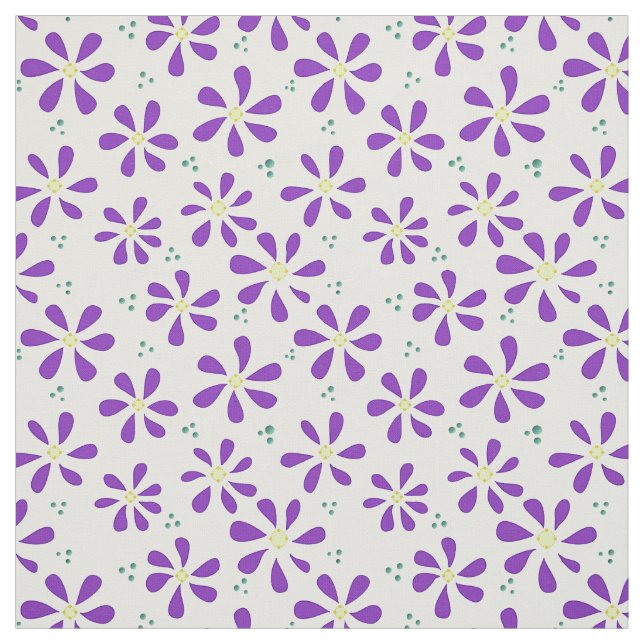 Purple Daisy Fabric and Crafting Pattern (Swatch)