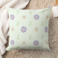 Purple Daisy & Fern Sprig Pattern
