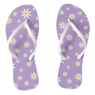 Purple Daisy Flip Flops
