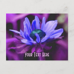 Purple Daisy Floral Customisable Postcard