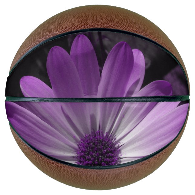Purple Daisy Flower Basketballs (Front)