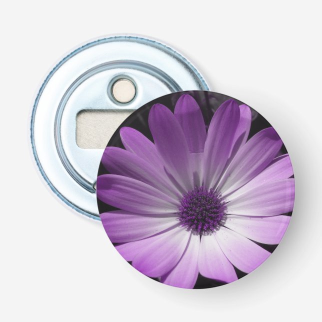 Purple Daisy Flower Bottle Opener (Front)