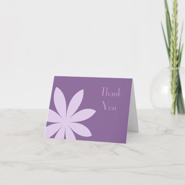 Purple Daisy Flower Bridesmaid Thank You (Front)