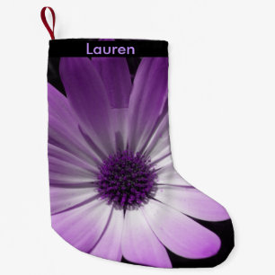 Purple Daisy Flower Custom Christmas Stocking