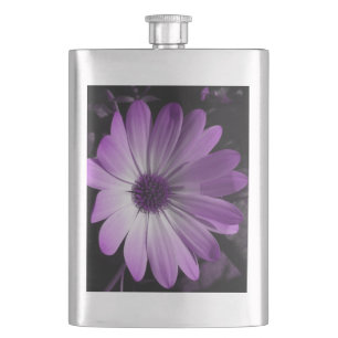 Purple Daisy Flower Flask