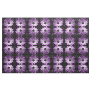 Purple Daisy Flower Floral Patterned Craft Fabric