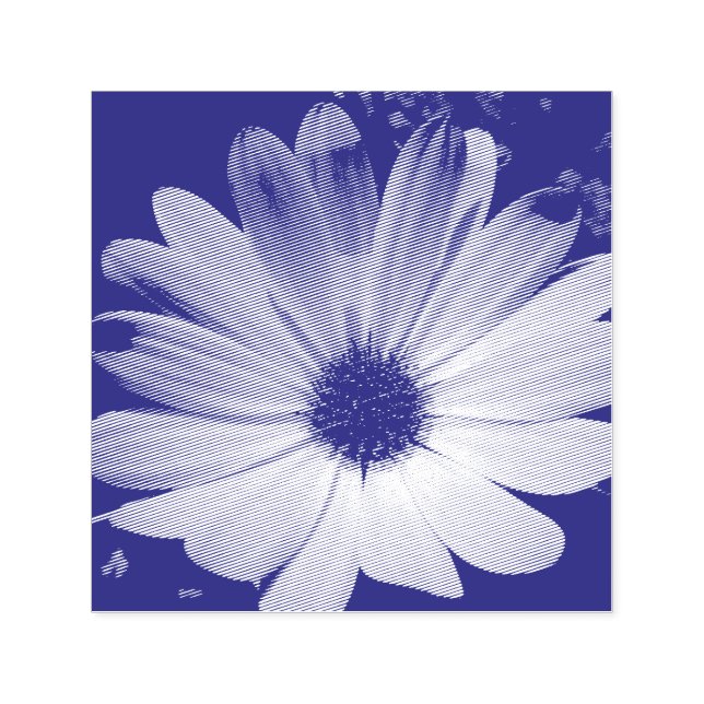 Purple Daisy Flower Self Inking Stamp (Design)