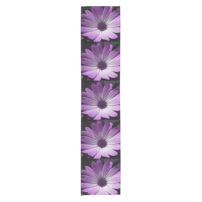 Purple Daisy Flower Table Runner (Front)