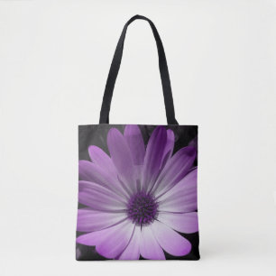 Purple Daisy Flower Tote Bag