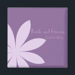 Purple Daisy Flower Wedding Magnet<br><div class="desc">Customise the pretty Purple Daisy Flower Wedding Save the Date Magnet with the personal names of the bride and groom and specific marriage ceremony date. Or, create a personalised keepsake wedding gift for the newlyweds and bridesmaids or unique wedding or shower favour. This classy and contemporary custom floral wedding magnet...</div>