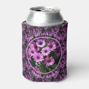 Purple Daisy Flowers Nature Personalized Can Cooler