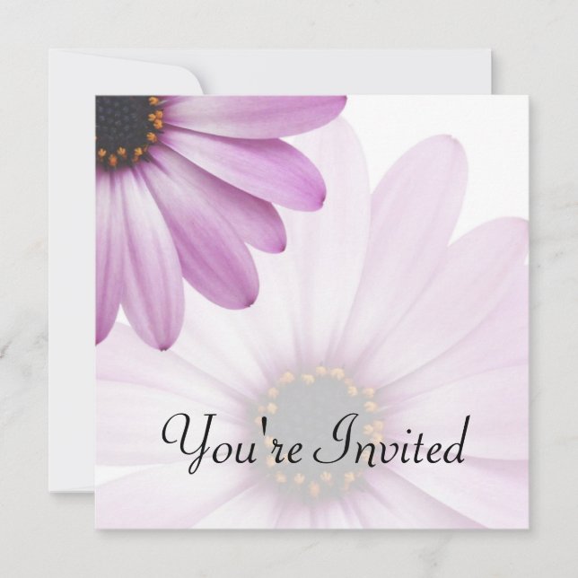 Purple Daisy Invitation (Front)