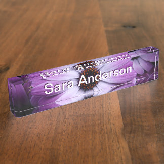 Purple Daisy Nameplate