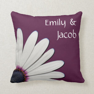 Purple Daisy Personalised Pillow