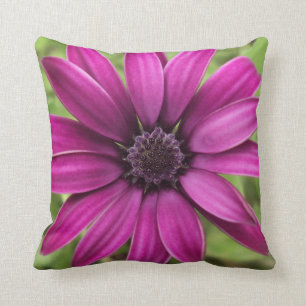 Purple Daisy Polyester Cushion