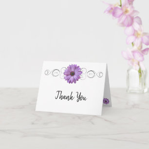 Purple Daisy Thank You Card