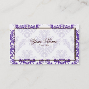 Purple Damask Business Card