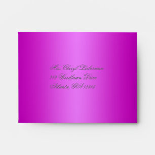 Purple Damask Envelope for Reply Card