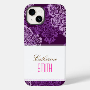 Purple Damask iPhone 4 Case