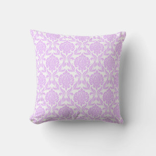 Purple Damask Pattern Cushion