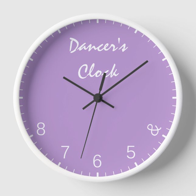 Purple Dancers Clock - Funny Dancing Dance Humour (Front)