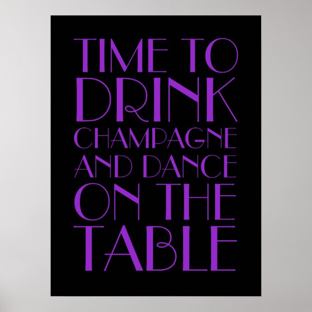 Purple Dancing Flappers Party Poster (Front)