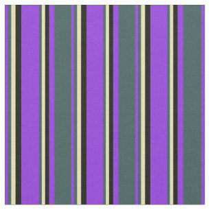 Purple, Dark Slate Grey, Tan & Black Coloured Fabric