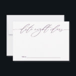 Purple Date Night Ideas Newlyweds Keepsake Card<br><div class="desc">These beautifully designed cards offer a unique way for wedding guests to share their favourite date night ideas with the bride and groom. Ideal for adding a personal touch to your special day, these cards ensure cherished keepsakes for the happy couple. Perfect for wedding receptions, bridal showers, and engagement parties....</div>