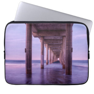 Purple Dawn At Scripps Pier Laptop Sleeve