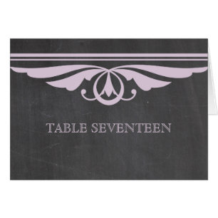 Purple Deco Chalkboard Table Number Card